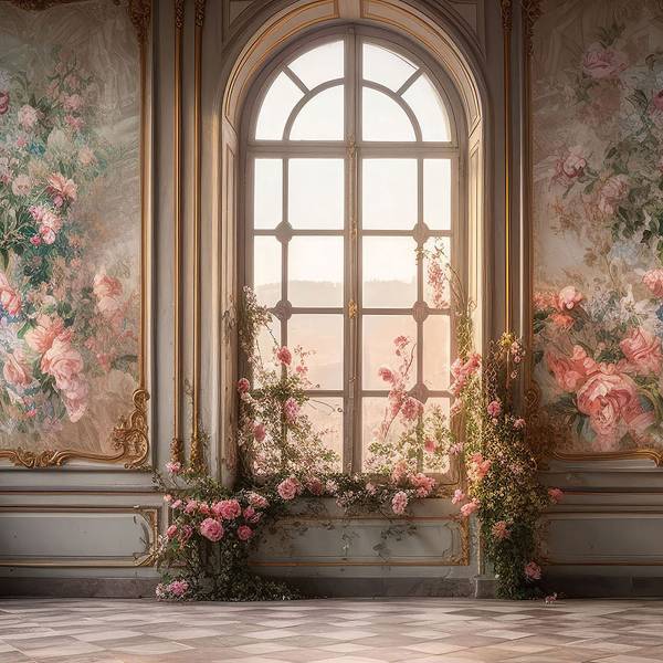 Glasbild Flower Place Sicherheitsglas - Beige