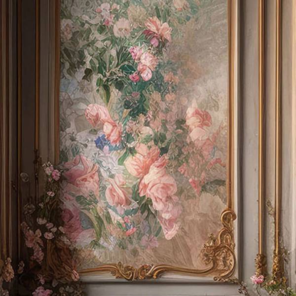 Glasbild Flower Place Sicherheitsglas - Beige