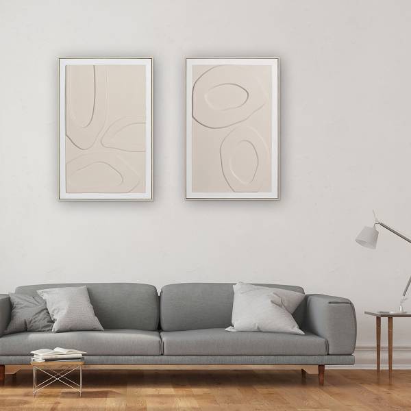 Leinwandbild Essence of Nature Typ B Leinwand / Tanne massiv - Beige