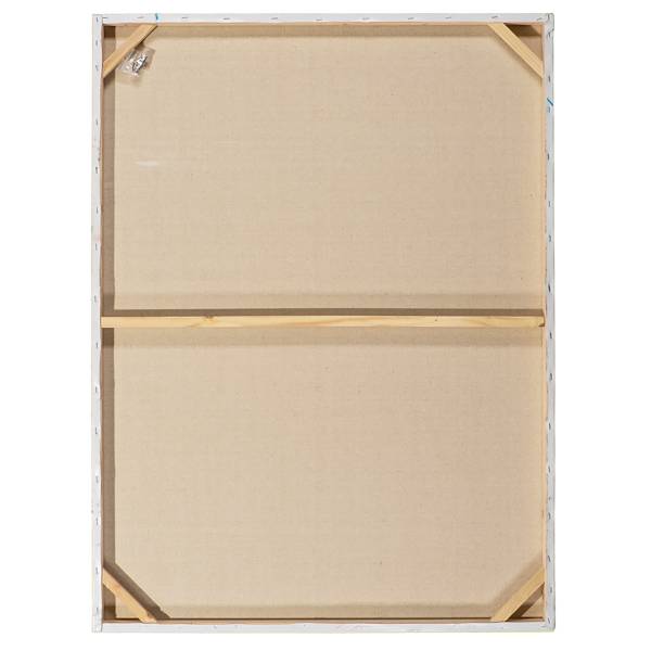 Leinwandbild Glitzernde Kamelien Leinwand / Pinie massiv - Weiß / Gold