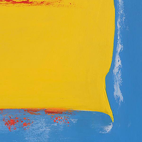 Leinwandbild Blue and Yellow Typ B Leinwand / Tanne massiv - Blau Gelb