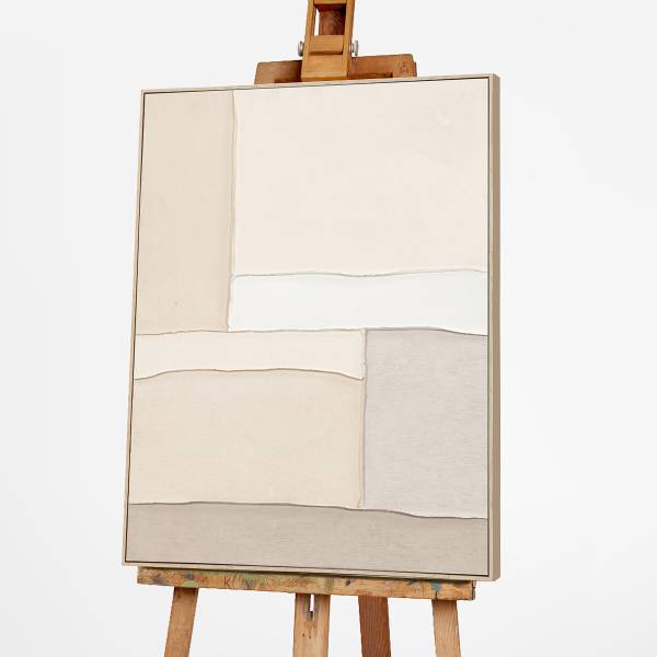 Leinwandbild Fabric Flow Typ A Leinwand / Pinie massiv - Beige / Braun