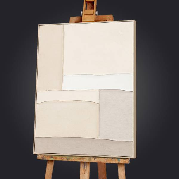 Leinwandbild Fabric Flow Typ A Leinwand / Pinie massiv - Beige / Braun