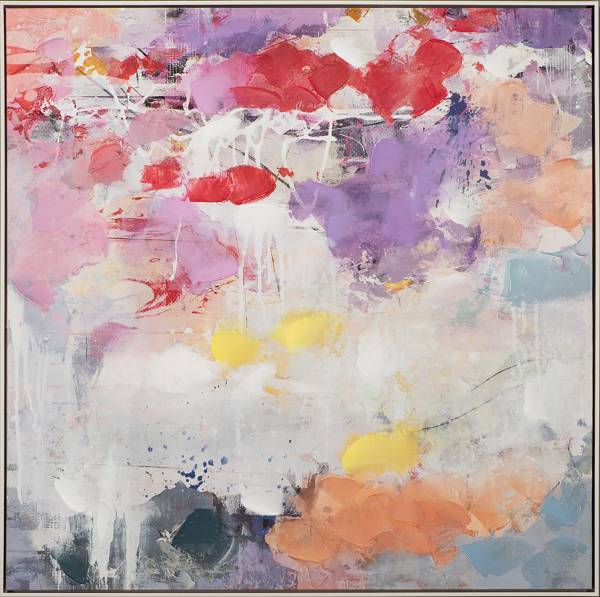 Leinwandbild Harmonie in Pastell Leinwand / Tanne massiv - Bunt