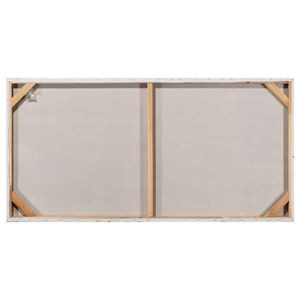 Leinwandbild New York abstrakt Leinwand / Tanne massiv - Gold / Grau