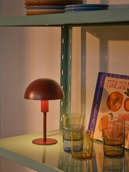 Tischleuchte Ellen Mini Aluminium / Polycarbonat - 1-flammig - Rot