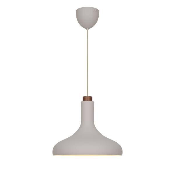 Pendelleuchte Fuji Aluminium / Gummibaum teilmassiv  - 1-flammig - Beige