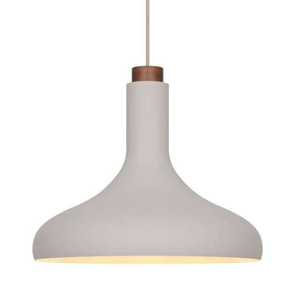 Pendelleuchte Fuji Aluminium / Gummibaum teilmassiv  - 1-flammig - Beige