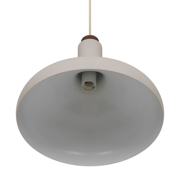 Pendelleuchte Fuji Aluminium / Gummibaum teilmassiv  - 1-flammig - Beige