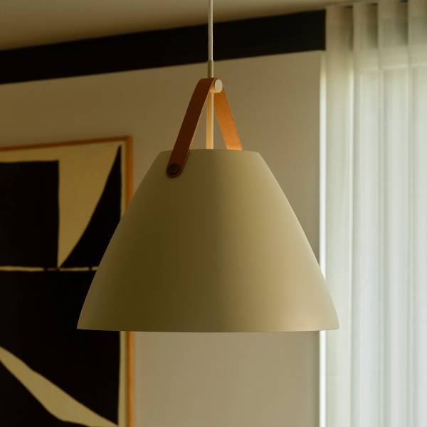 Pendelleuchte Strap Typ E Stahl - 1-flammig - Beige