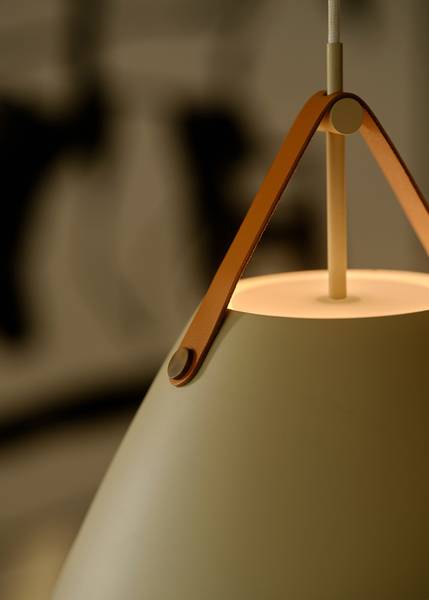 Pendelleuchte Strap Typ E Stahl - 1-flammig - Beige