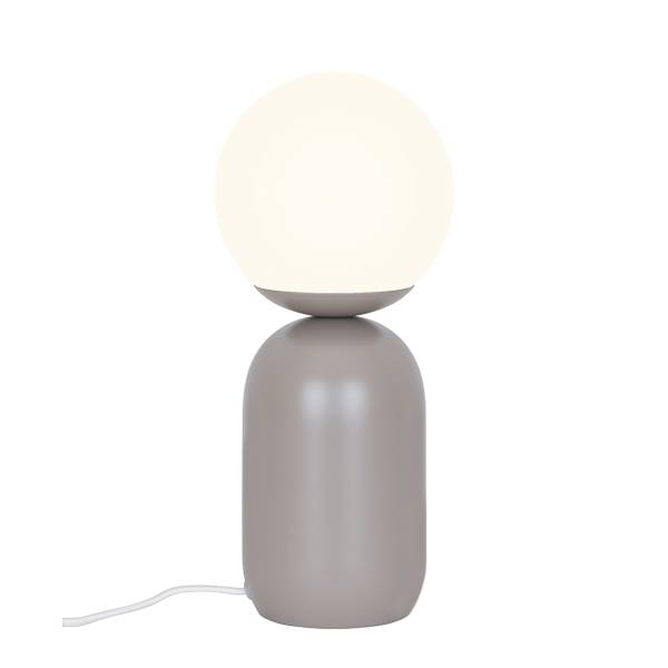 Tischleuchte Notti Aluminium / Opalglas - 1-flammig - Braun