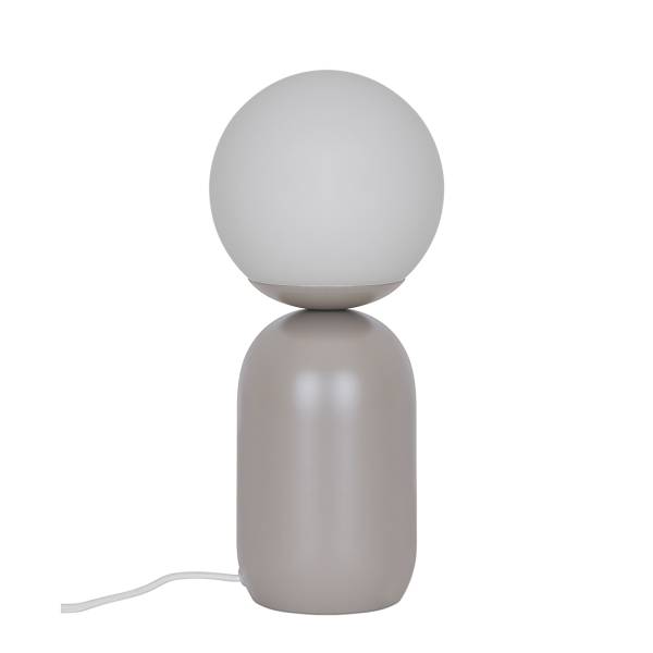 Tischleuchte Notti Aluminium / Opalglas - 1-flammig - Braun