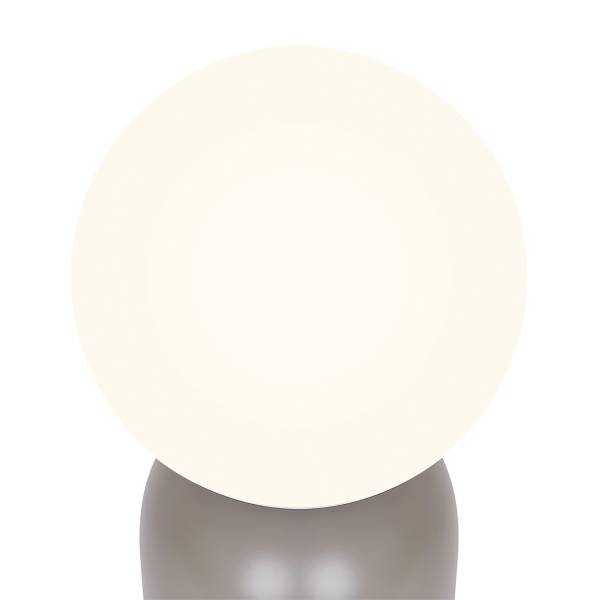 Tischleuchte Notti Aluminium / Opalglas - 1-flammig - Braun