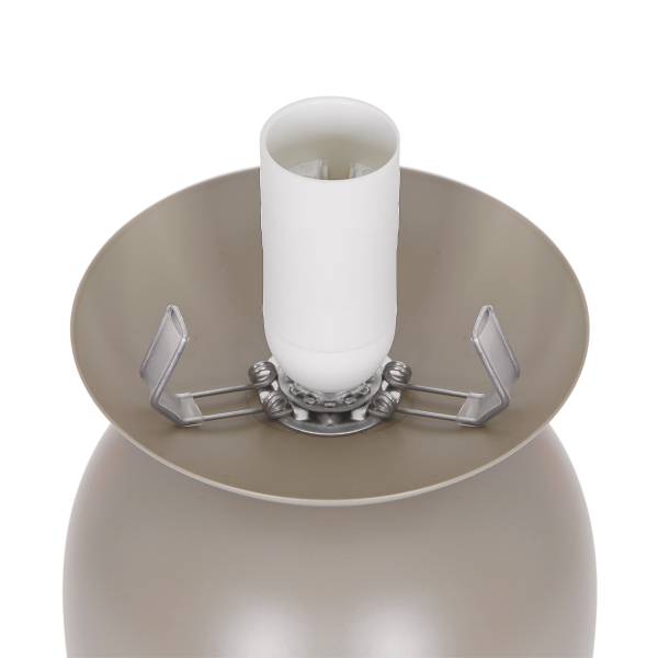 Tischleuchte Notti Aluminium / Opalglas - 1-flammig - Braun