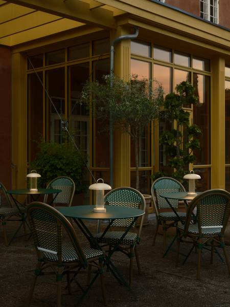 Tischleuchte Mirano Aluminium / Borosilikatglas - 1-flammig - Beige
