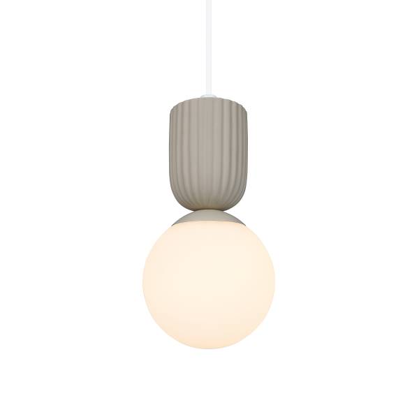 Pendelleuchte Sadie Keramik / Opalglas - 1-flammig - Beige