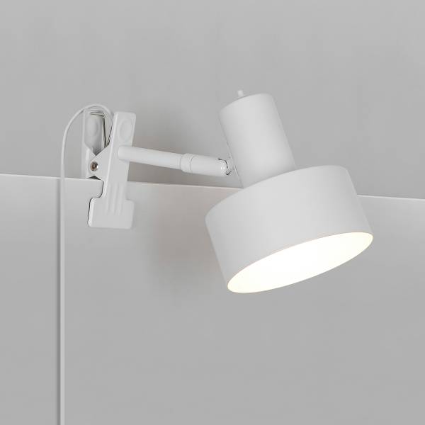 Klemmleuchte Matis Aluminium - 1-flammig - Weiß