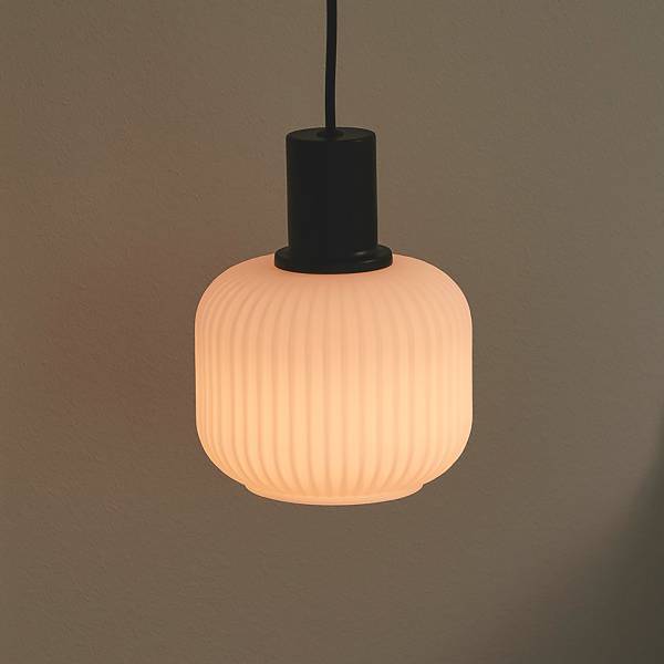 Pendelleuchte Milford Mini Aluminium / Opalglas - 1-flammig