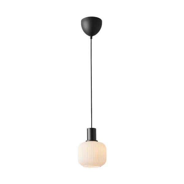 Pendelleuchte Milford Mini Aluminium / Opalglas - 1-flammig