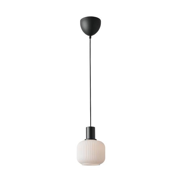 Pendelleuchte Milford Mini Aluminium / Opalglas - 1-flammig
