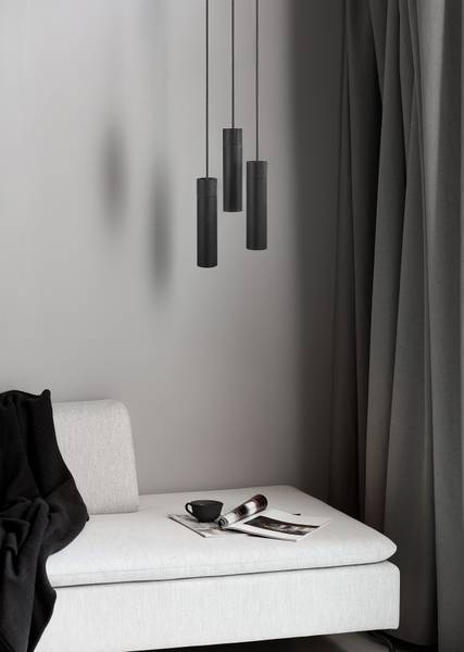 Pendelleuchte Tilo Typ D Gummibaum teilmassiv / Aluminium - 1-flammig