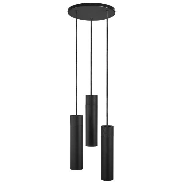 Pendelleuchte Tilo Typ D Gummibaum teilmassiv / Aluminium - 1-flammig