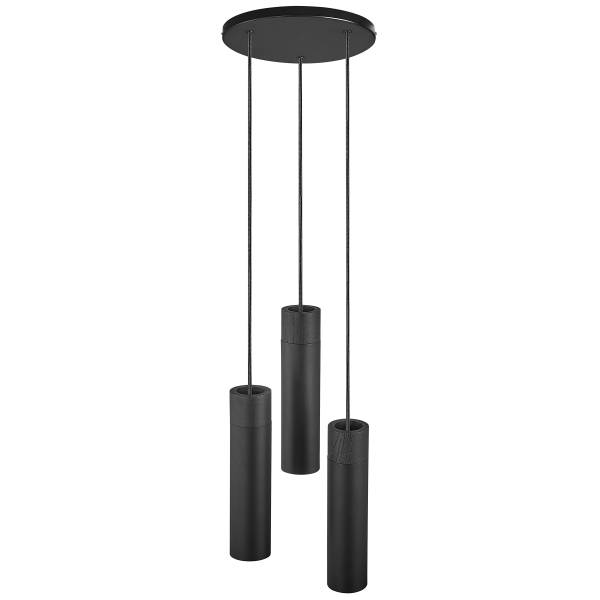 Pendelleuchte Tilo Typ D Gummibaum teilmassiv / Aluminium - 1-flammig