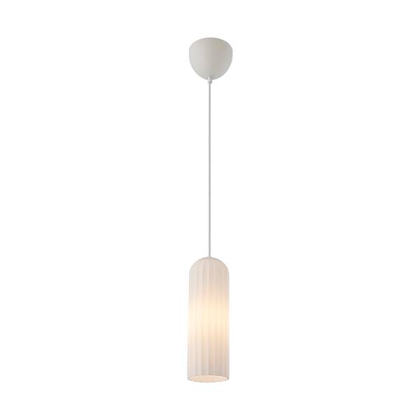 Pendelleuchte Miella Typ B Aluminium / Opalglas - 1-flammig