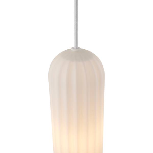 Pendelleuchte Miella Typ B Aluminium / Opalglas - 1-flammig