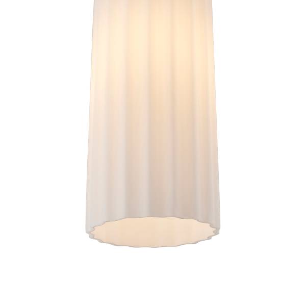 Pendelleuchte Miella Typ B Aluminium / Opalglas - 1-flammig