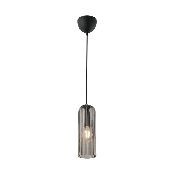 Pendelleuchte Miella Typ A Aluminium / Rauchglas - 1-flammig
