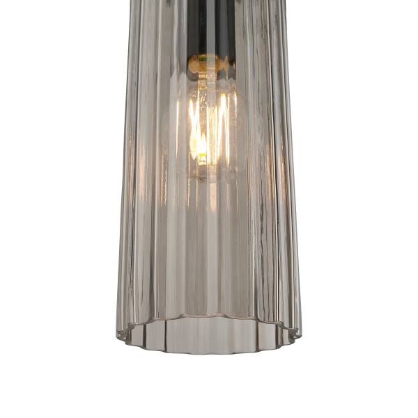 Pendelleuchte Miella Typ C Aluminium / Rauchglas - 3-flammig