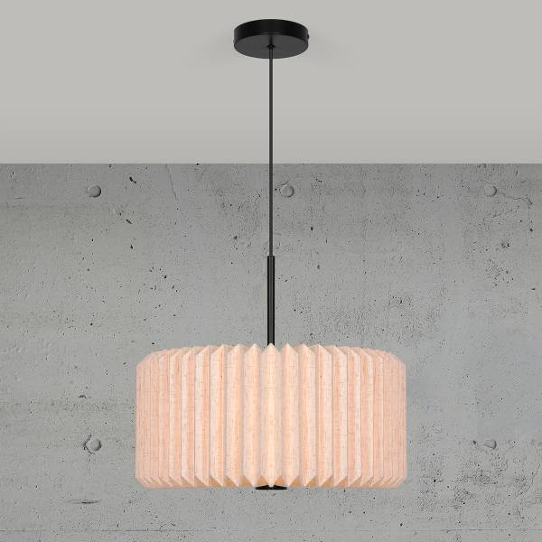 Pendelleuchte Vivienne Aluminium / Mischgewebe - 1-flammig