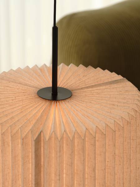 Pendelleuchte Vivienne Aluminium / Mischgewebe - 1-flammig