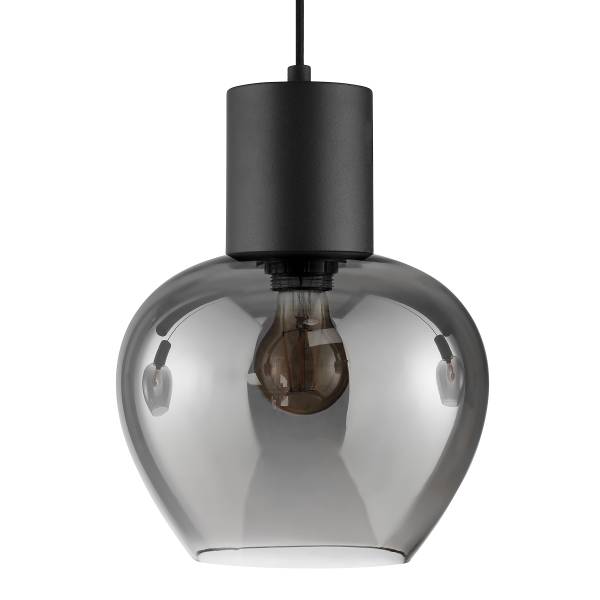 Pendelleuchte Ligari Typ B Stahl / Rauchglas - 3-flammig