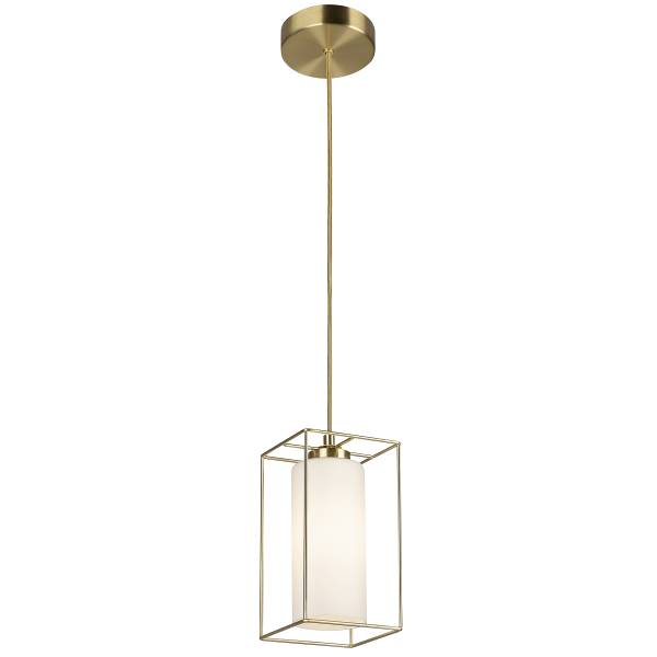 Pendelleuchte Dolly Eisen / Milchglas - 1-flammig