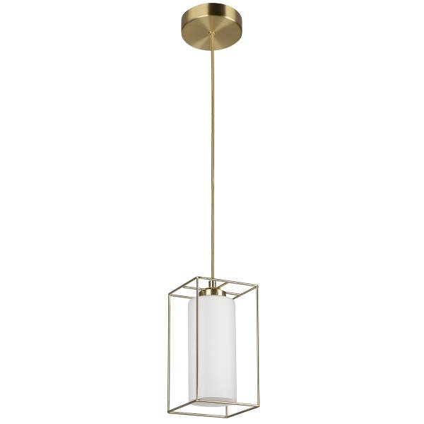 Pendelleuchte Dolly Eisen / Milchglas - 1-flammig