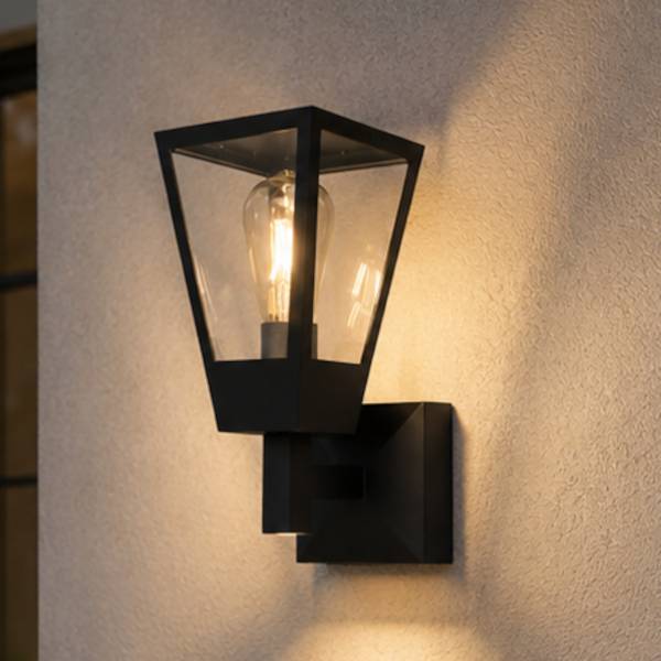 Wandleuchte Westcliff Aluminium / Klarglas - 1-flammig