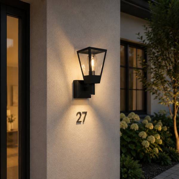 Wandleuchte Westcliff Aluminium / Klarglas - 1-flammig