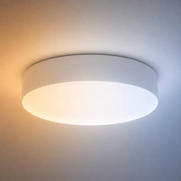 LED-Deckenleuchte Larios Stahl / ABS - 1-flammig - Weiß