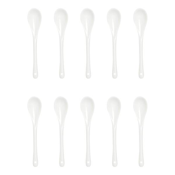 Eierlöffel EGG 10er-Set Porzellan - Weiß