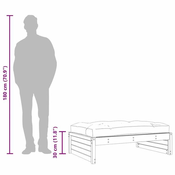 Repose-pied de jardin 3029109-1 Bois