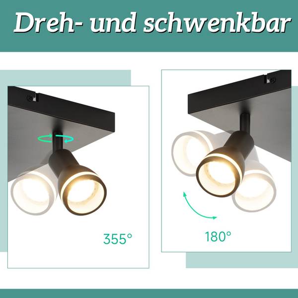 Plafonnier Oldenburg Noir - Métal - 20 x 16 x 20 cm