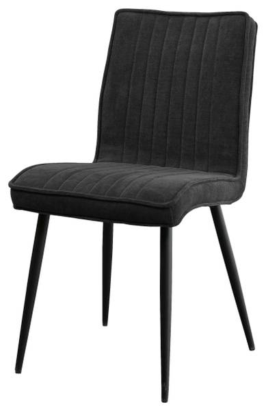 Stuhl LENA Grau - Metall - Massivholz - Textil - 43 x 86 x 57 cm