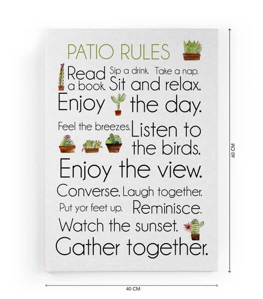 Leinwand 60x40 Yard-Regeln Polyester - 3 x 60 x 40 cm