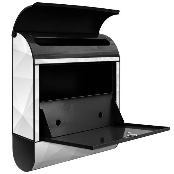 Briefkasten Stahl Nautilus Schwarz - Stahl - 38 x 46 x 13 cm