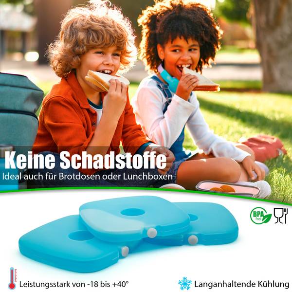 Kühlakku 1000081 6er Set Kunststoff - 12 x 1 x 12 cm