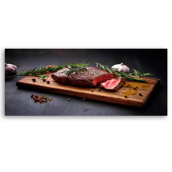 Wandbild steak fleisch essen für die 150 x 50 cm