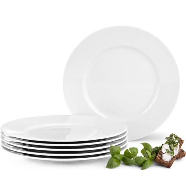 Set borden MUSCARI Dessertbord (6-delig) wit